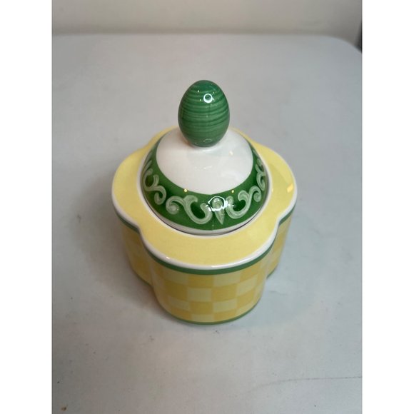 Villeroy Boch SWITCH 7 SUMMERHOUSE Cream Pitcher Sugar Bowl Set Yellow Green - Picture 5 of 12